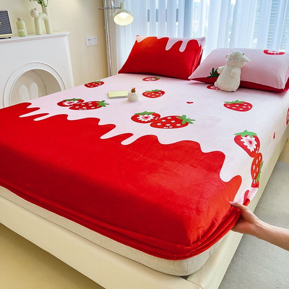 Cartoon Style Velvet Fitted Sheet - Casatrail.com