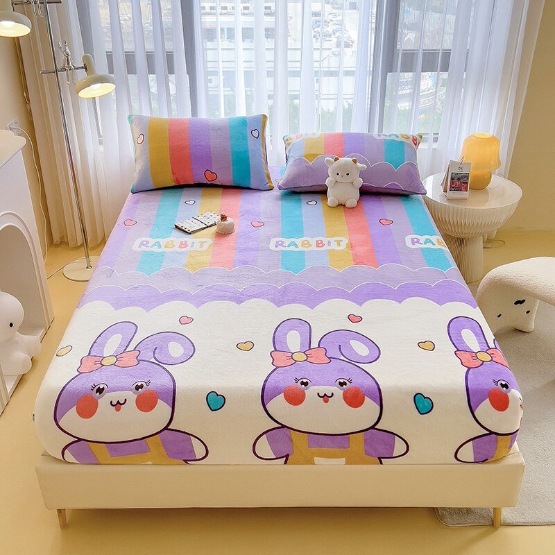 Cartoon Style Velvet Fitted Sheet - Casatrail.com