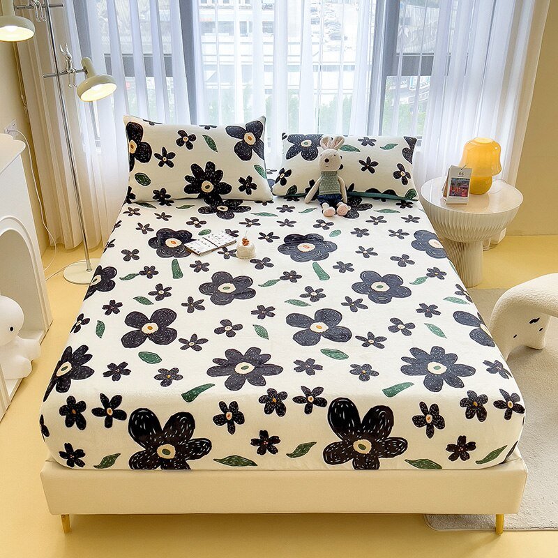 Cartoon Style Velvet Fitted Sheet - Casatrail.com