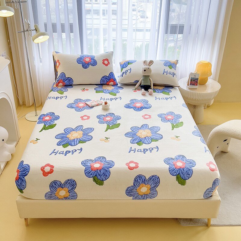 Cartoon Style Velvet Fitted Sheet - Casatrail.com