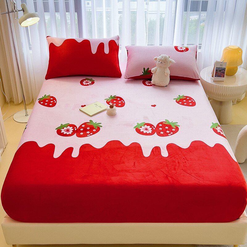 Cartoon Style Velvet Fitted Sheet - Casatrail.com