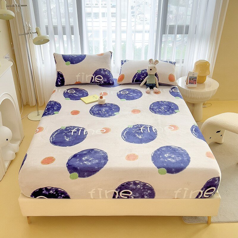 Cartoon Style Velvet Fitted Sheet - Casatrail.com