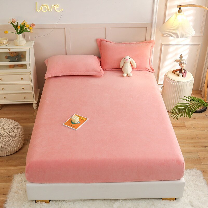 Cartoon Style Warm Bed Cover - Velvet Fitted Sheet - Casatrail.com