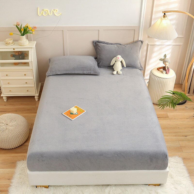 Cartoon Style Warm Bed Cover - Velvet Fitted Sheet - Casatrail.com