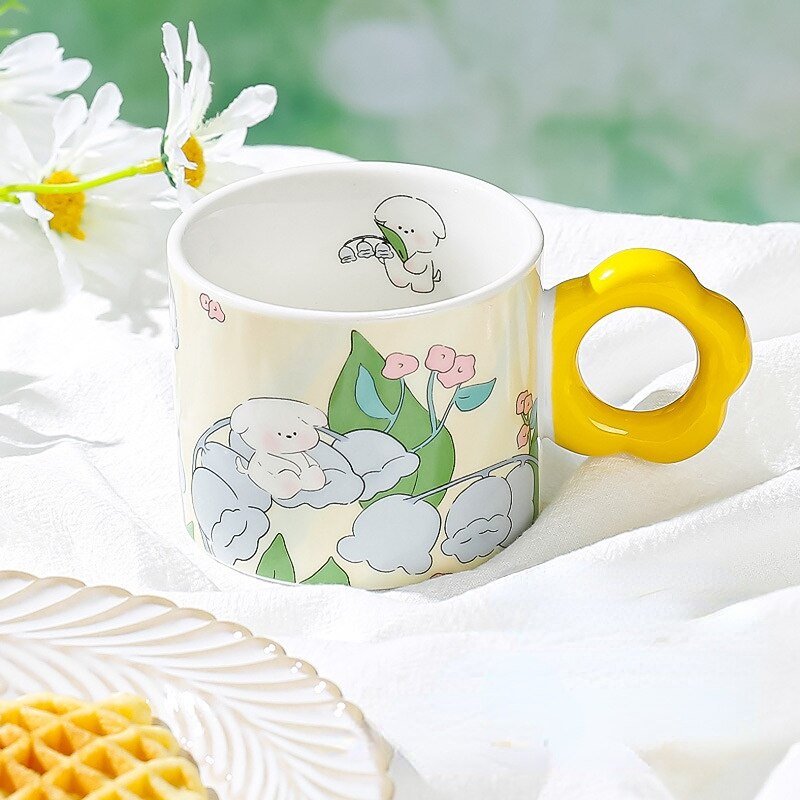 Cartoon Tulip Bunny Coffee Cup - Casatrail.com