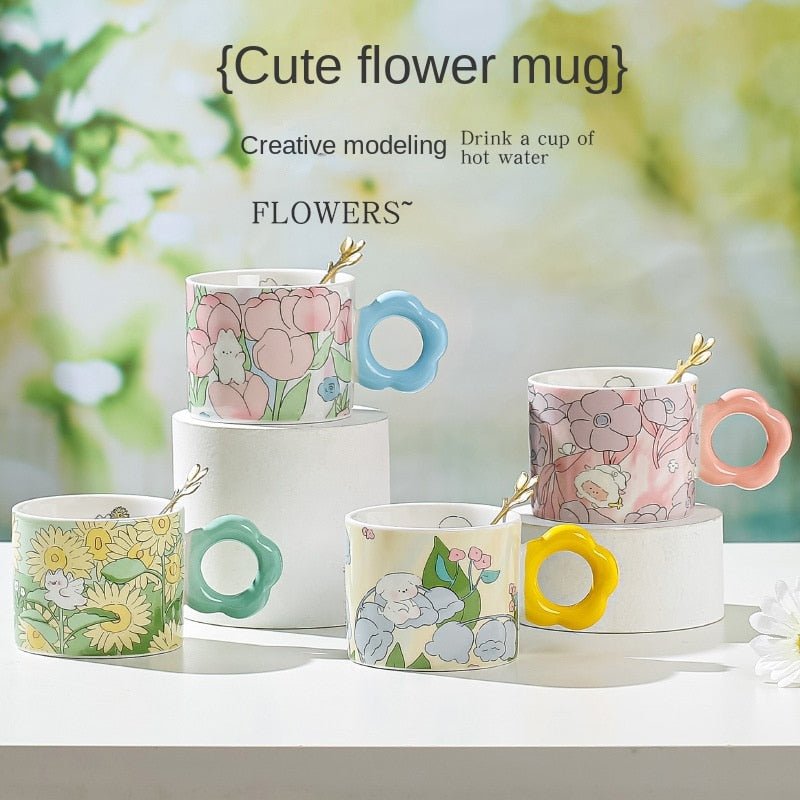 Cartoon Tulip Bunny Coffee Cup - Casatrail.com