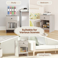 Thumbnail for Nightstand With Drawer And Cabinet