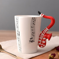 Thumbnail for Ceramic Guitar Mug Musical Note Shapes Coffee Mugs - Casatrail.com