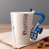 Thumbnail for Ceramic Guitar Mug Musical Note Shapes Coffee Mugs - Casatrail.com