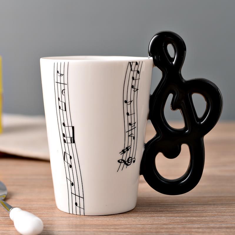 Ceramic Guitar Mug Musical Note Shapes Coffee Mugs - Casatrail.com