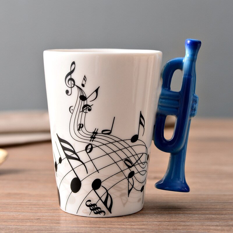 Ceramic Guitar Mug Musical Note Shapes Coffee Mugs - Casatrail.com