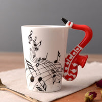 Thumbnail for Ceramic Guitar Mug Musical Note Shapes Coffee Mugs - Casatrail.com