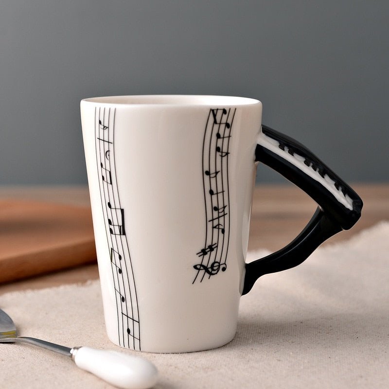 Ceramic Guitar Mug Musical Note Shapes Coffee Mugs - Casatrail.com