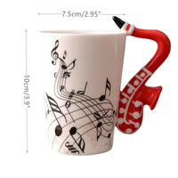 Thumbnail for Ceramic Guitar Mug Musical Note Shapes Coffee Mugs - Casatrail.com