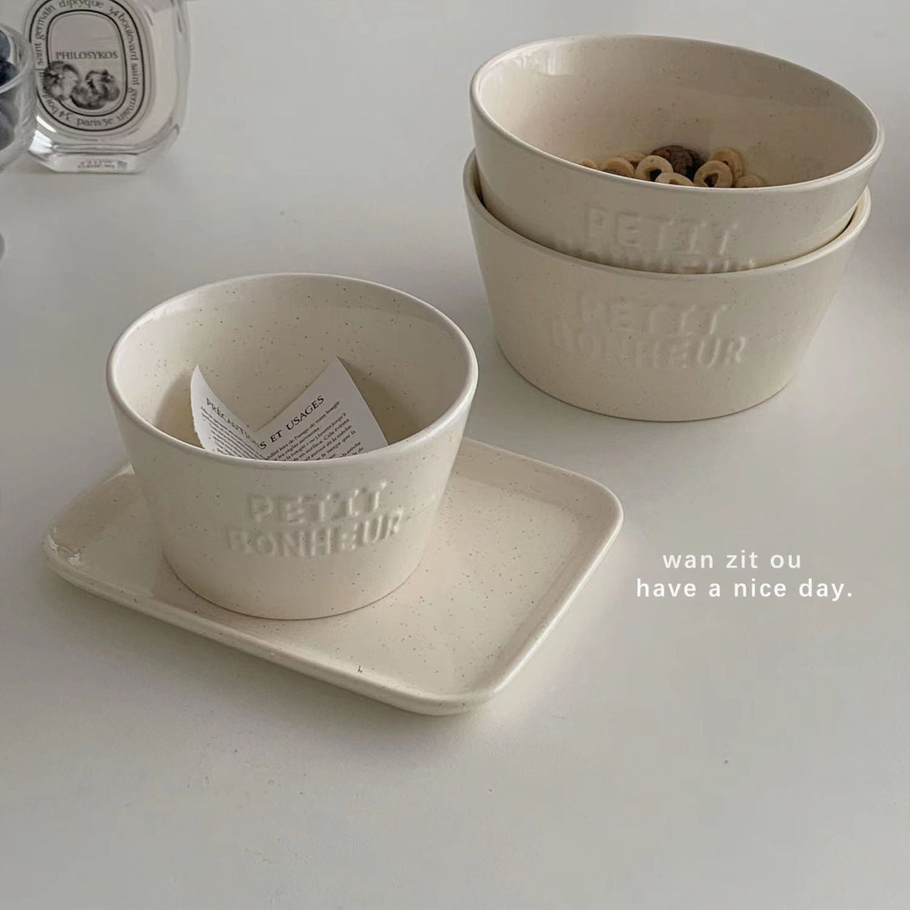 Ceramic Tableware Bowl with Sesame Point - Casatrail.com