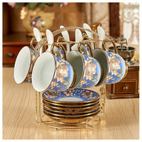 Thumbnail for Ceramic Tea Set with Teapot, Cups & Saucer - Casatrail.com
