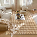 Checkerboard Rug for French Medieval Living Room