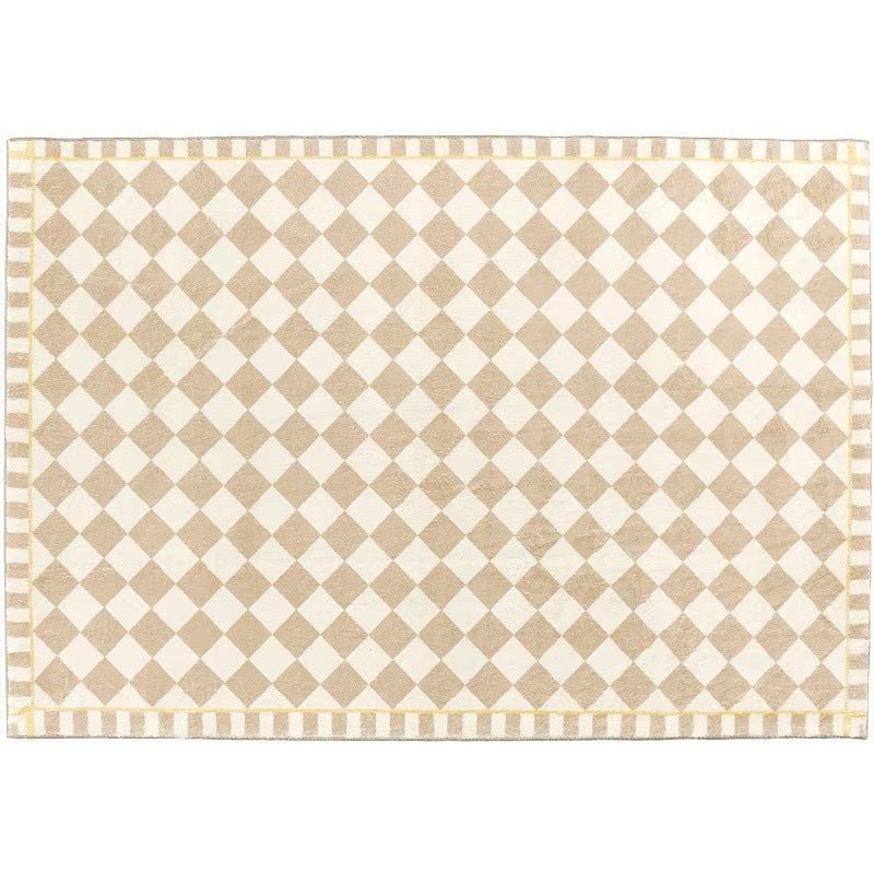 Checkerboard Rug for French Medieval Living Room - Casatrail.com