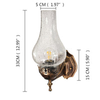 Thumbnail for Chinese Vintage Metal Glass Wall Light - Casatrail.com