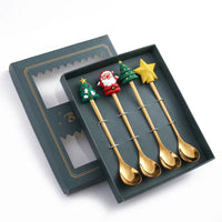 Thumbnail for Christmas Gift Spoon Fork Set with Elk Tree Decoration - Casatrail.com