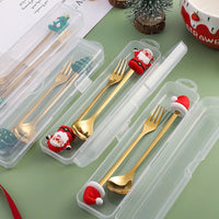 Thumbnail for Christmas Gift Spoon Fork Set with Elk Tree Decoration - Casatrail.com