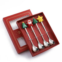 Thumbnail for Christmas Gift Spoon Fork Set with Elk Tree Decoration - Casatrail.com