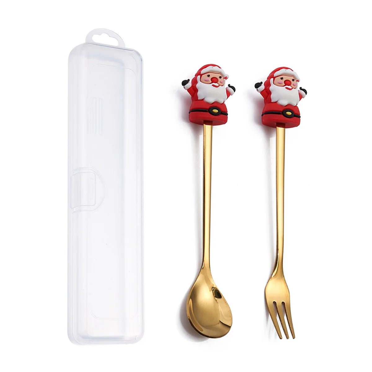 Christmas Gift Spoon Fork Set with Elk Tree Decoration - Casatrail.com