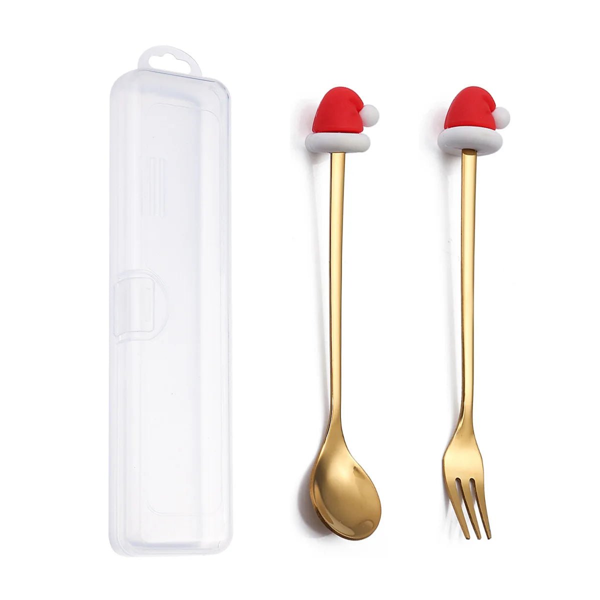 Christmas Gift Spoon Fork Set with Elk Tree Decoration - Casatrail.com