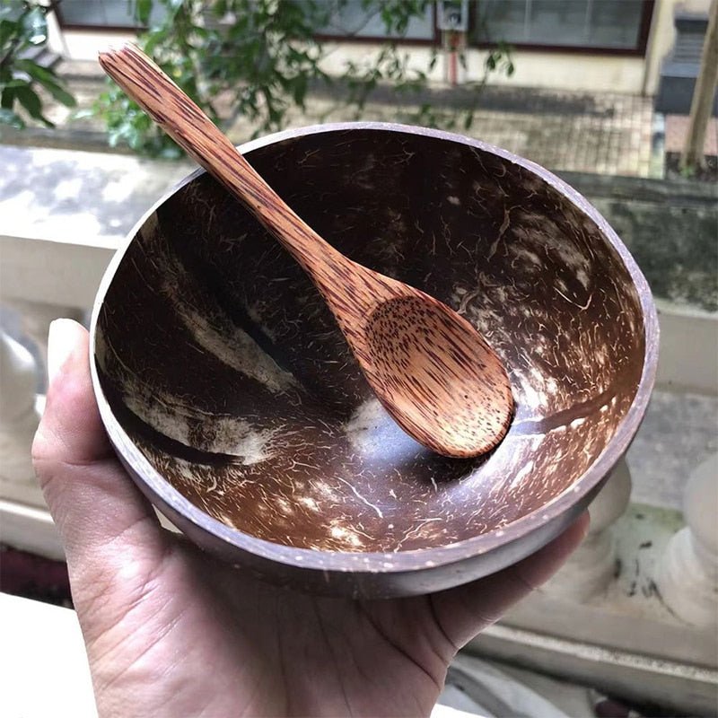 Coconut Bowl and Spoon - Creative Mixing Bowl Set - Casatrail.com