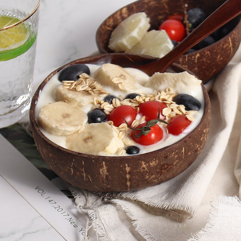 Coconut Bowl Spoon Tableware Set - Casatrail.com