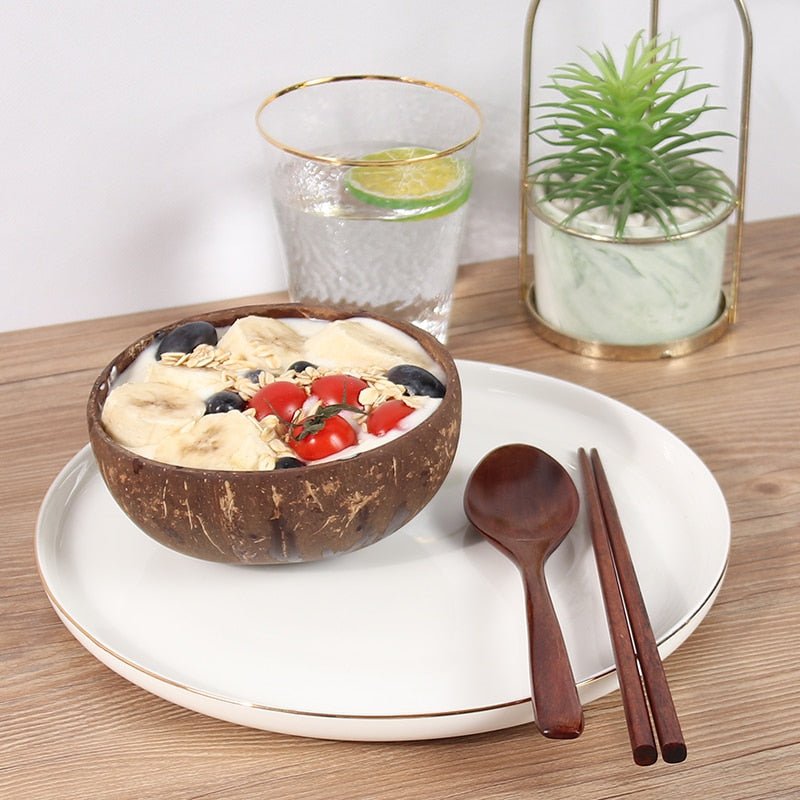 Coconut Bowl Spoon Tableware Set - Casatrail.com