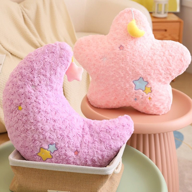 Colorful Plush Moon Star Pillow - Casatrail.com