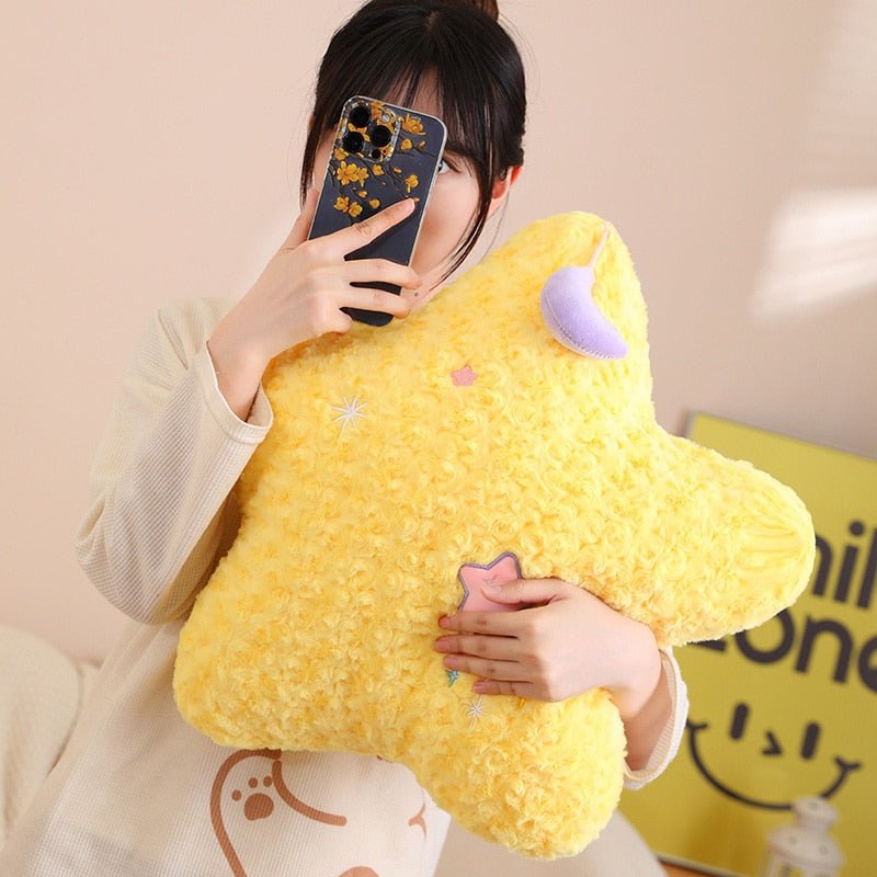 Colorful Plush Moon Star Pillow - Casatrail.com