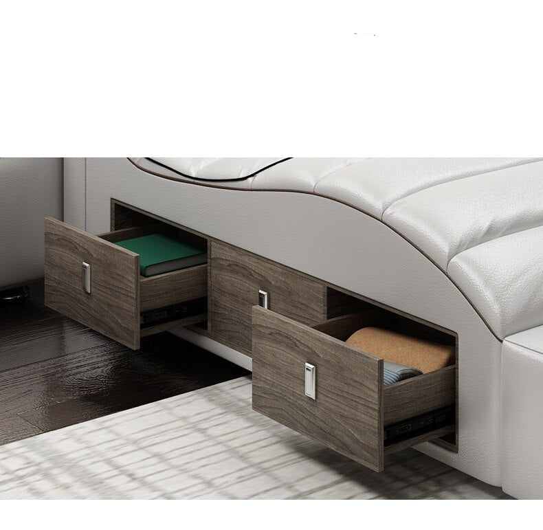 Comfortable Massage Leather Bed Frame - Casatrail.com