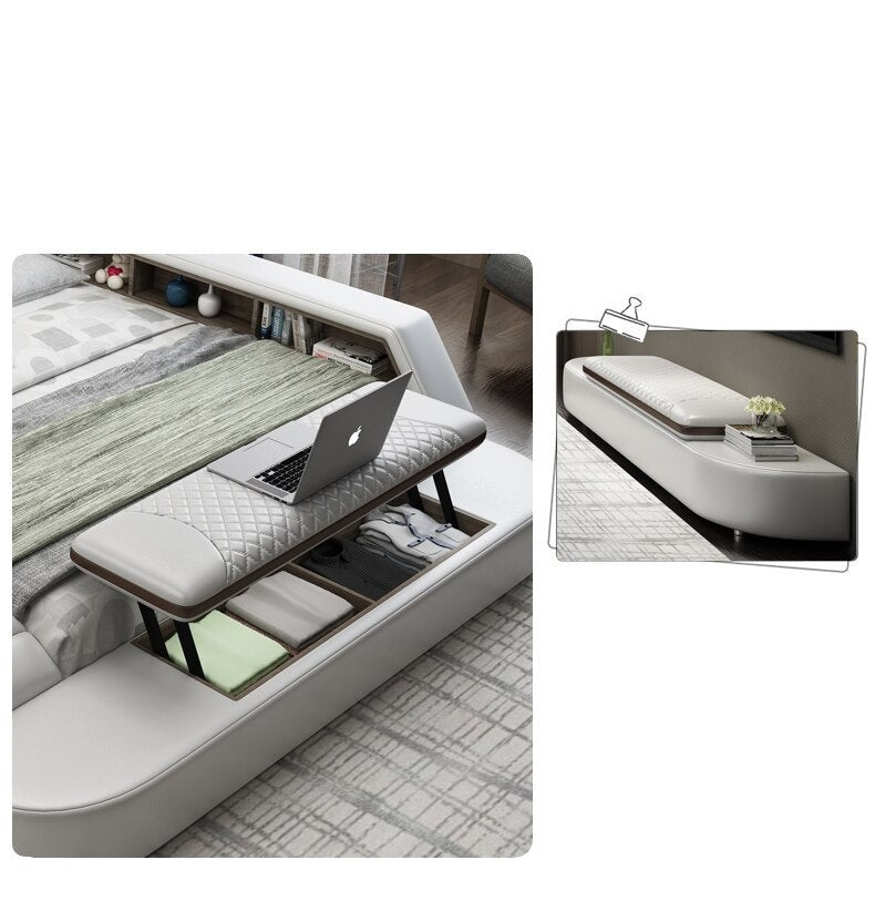 Comfortable Massage Leather Bed Frame - Casatrail.com