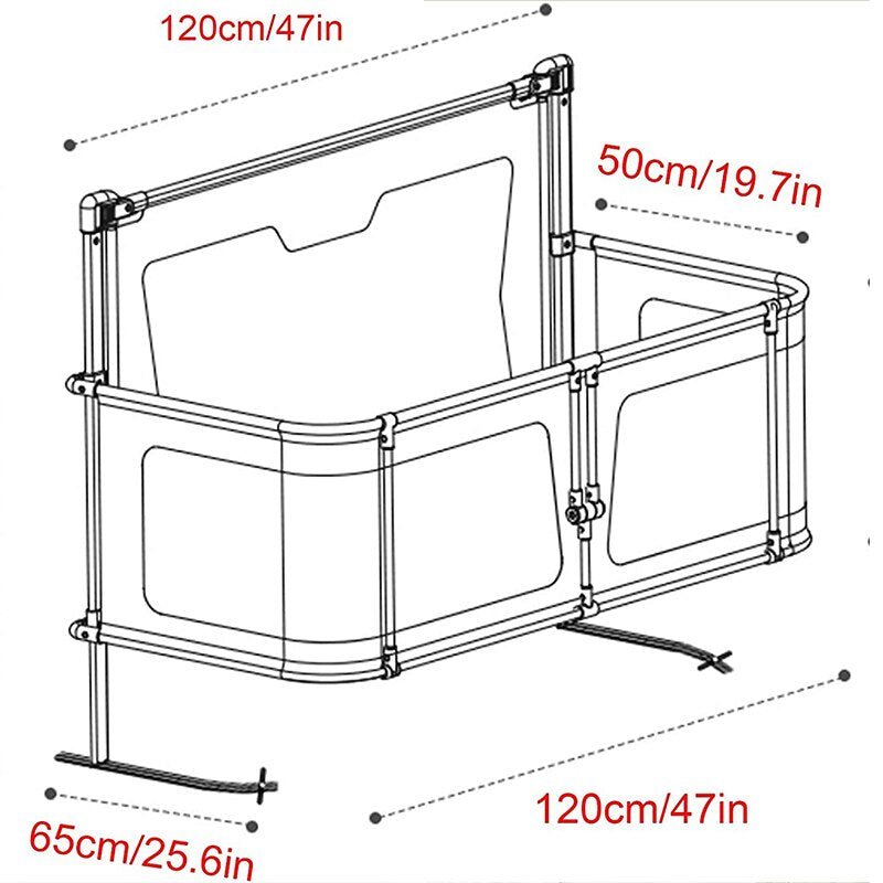 Compact 2 - in - 1 Baby Cot - Cozy Bedside Sleep Solution - Casatrail.com