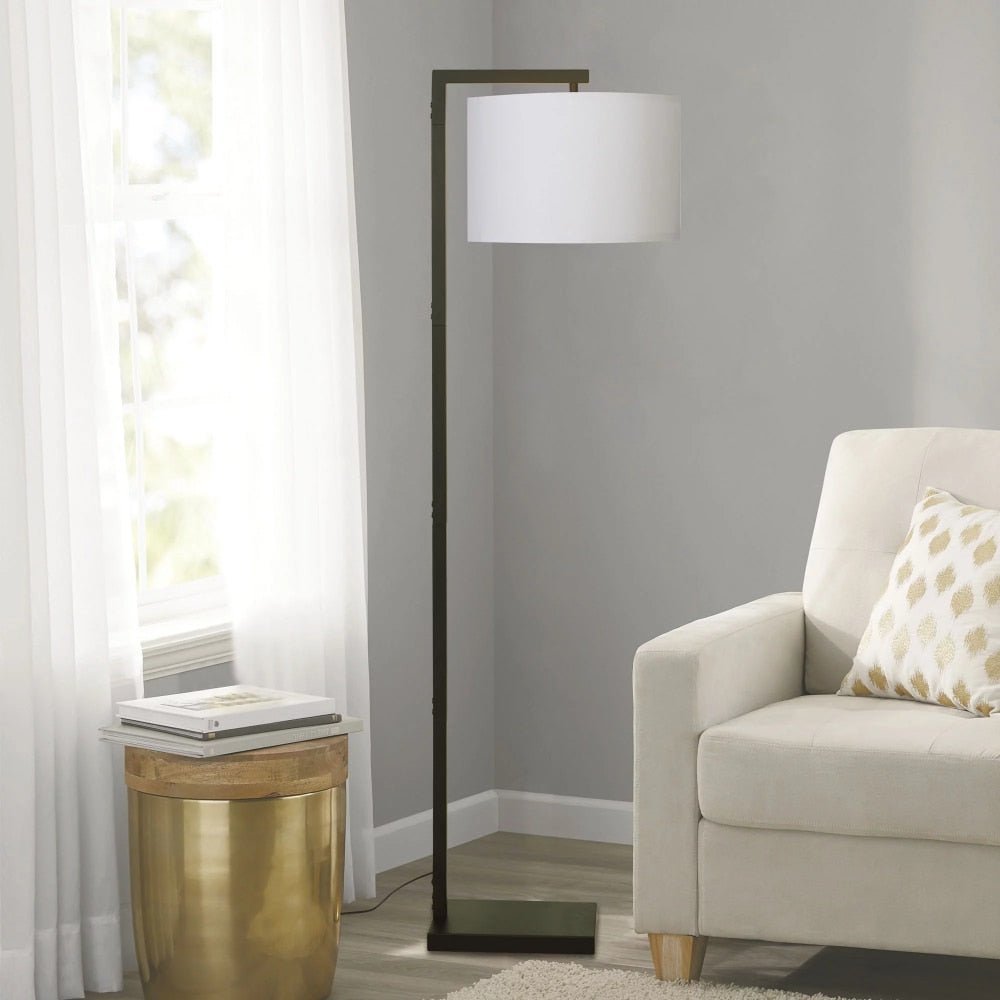 Contemporary Metal 62 Inch Floor Lamp with On/Off Foot Switch - Casatrail.com