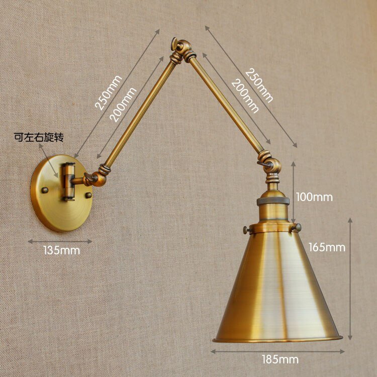 Copper Vintage Industrial Wall Lamp - Casatrail.com