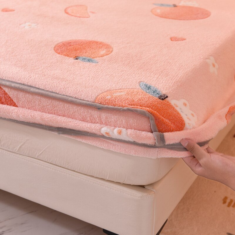 Coral Fleece Fitted Sheet with Elastic Band - Casatrail.com