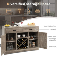 Thumbnail for Costway Farmhouse Wooden Storage Buffet Cabinet - Casatrail.com