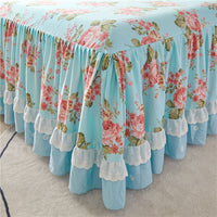 Thumbnail for Cotton Lace Bed Skirt with Non - slip Bedspread for King Size Beds - Casatrail.com