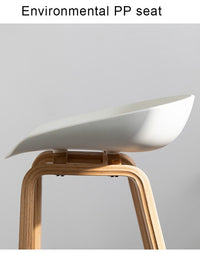 Thumbnail for Counter Kitchen Stool with PP Seat and Beech Wood Legs - Casatrail.com