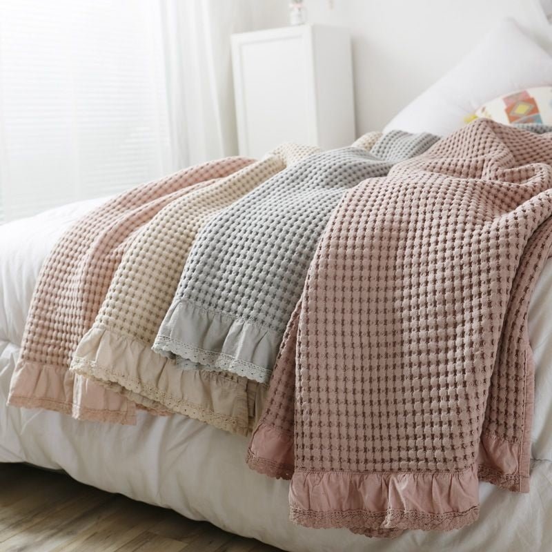 Cozy Jacquard Knitted Cotton Blanket - Casatrail.com