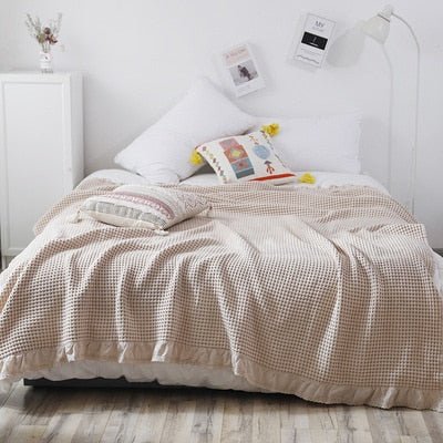 Cozy Jacquard Knitted Cotton Blanket - Casatrail.com