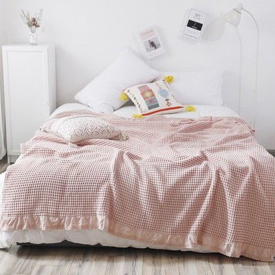 Cozy Jacquard Knitted Cotton Blanket - Casatrail.com