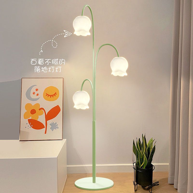 Cream Wind Floor Lamp with Lily of the Valley Design - Casatrail.com