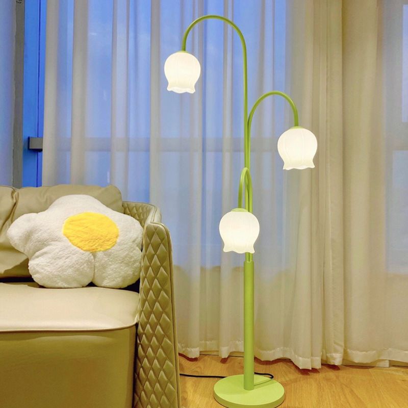 Cream Wind Floor Lamp with Lily of the Valley Design - Casatrail.com