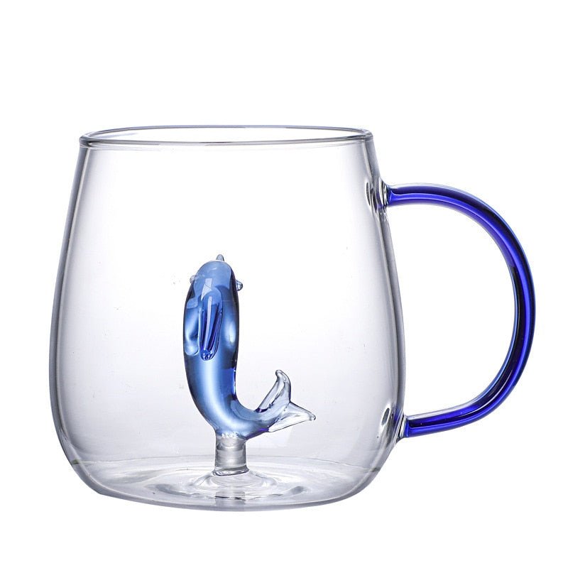 Creative 3D Glass Mug with Handle - 400 ml - Casatrail.com