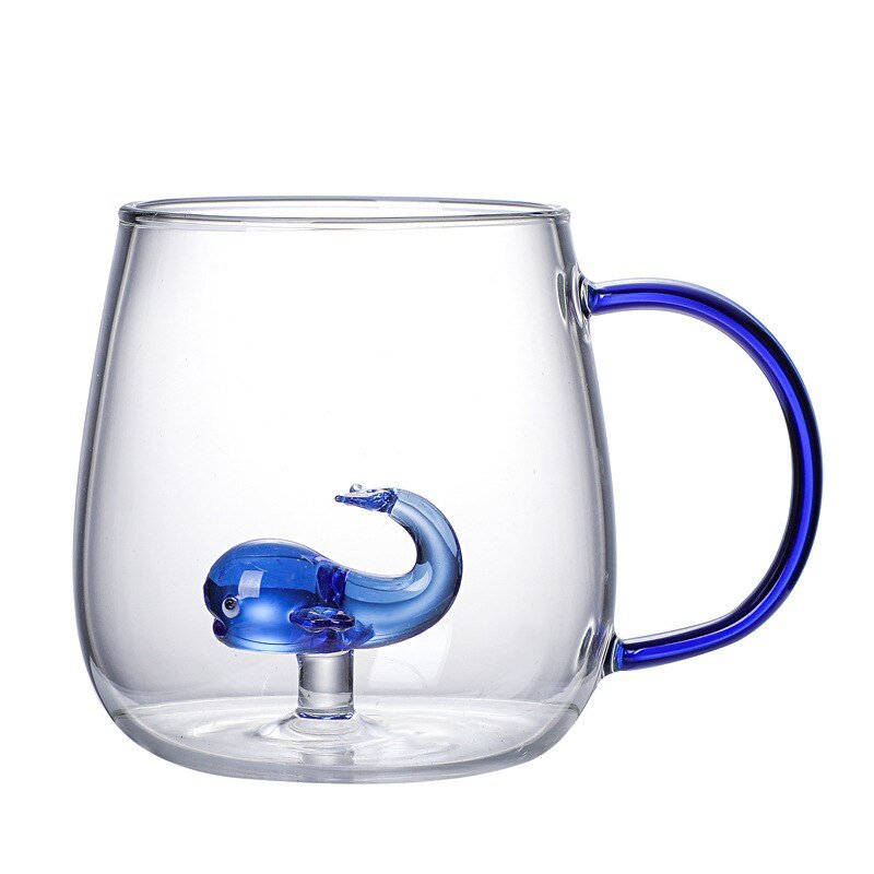 Creative 3D Glass Mug with Handle - 400 ml - Casatrail.com