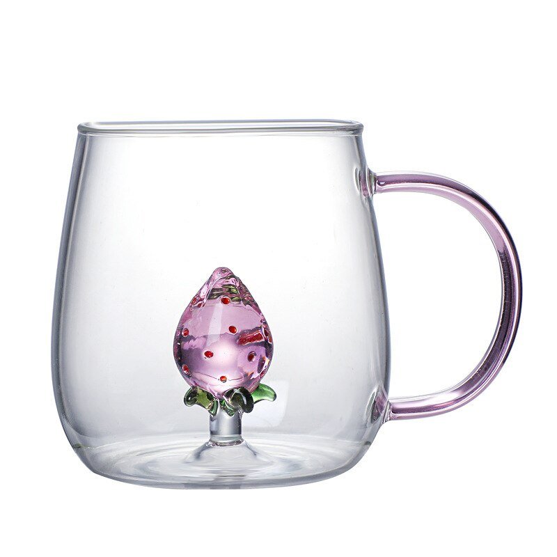 Creative 3D Glass Mug with Handle - 400 ml - Casatrail.com